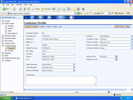 web crm software for projects project tracker net customer tracker